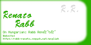 renato rabb business card